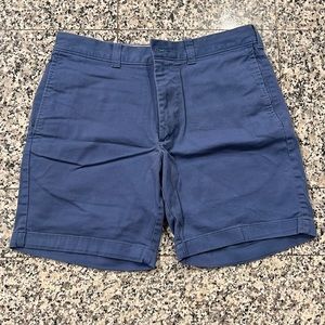 J. Crew 30W 7” Inseam Blue Chino shorts